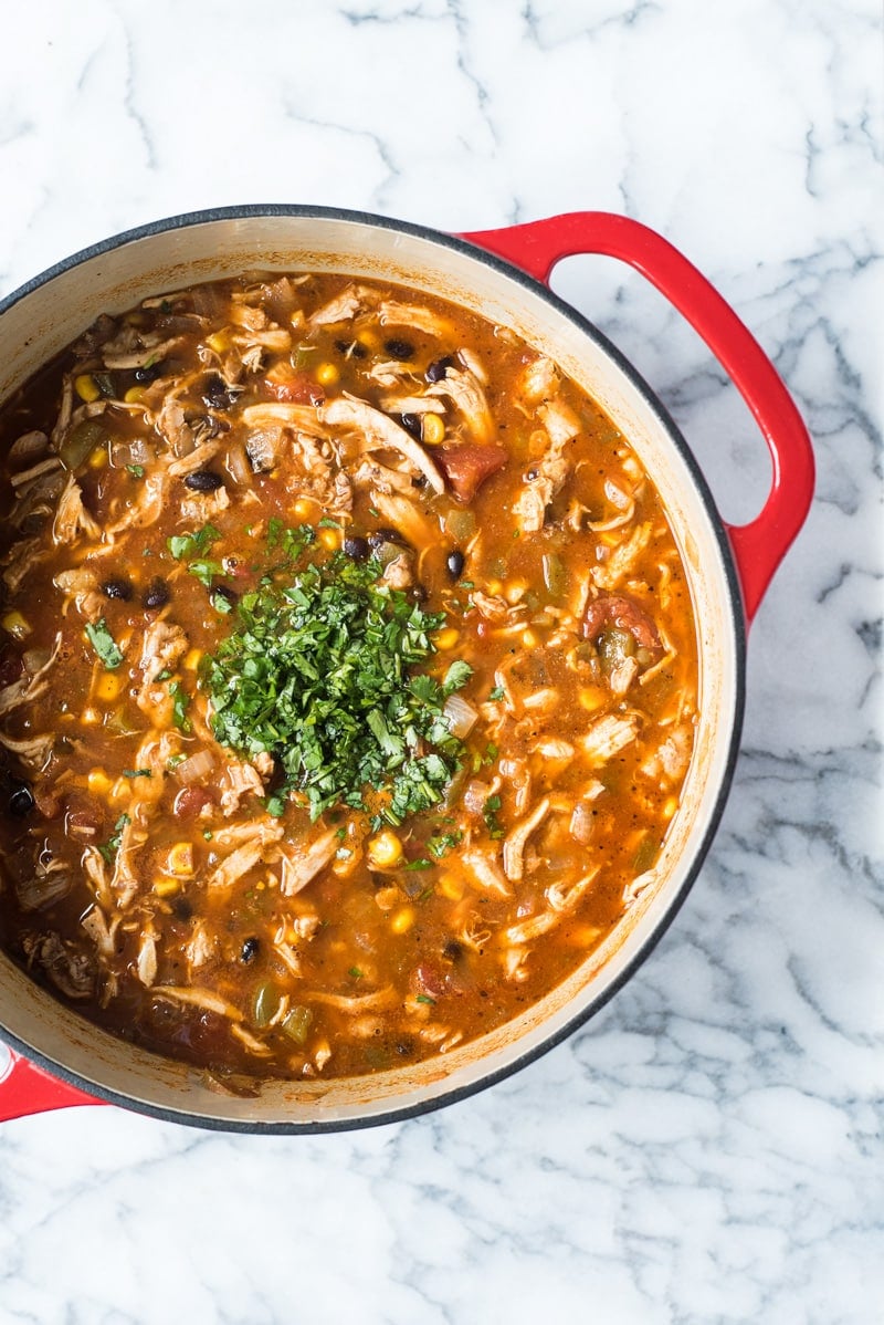 How to make easy chicken tortilla soup