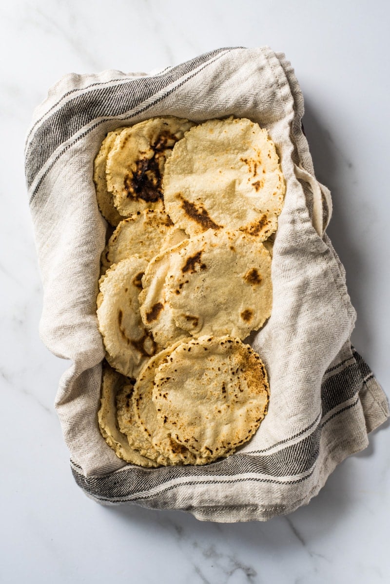 Gorditas on a cotton towel