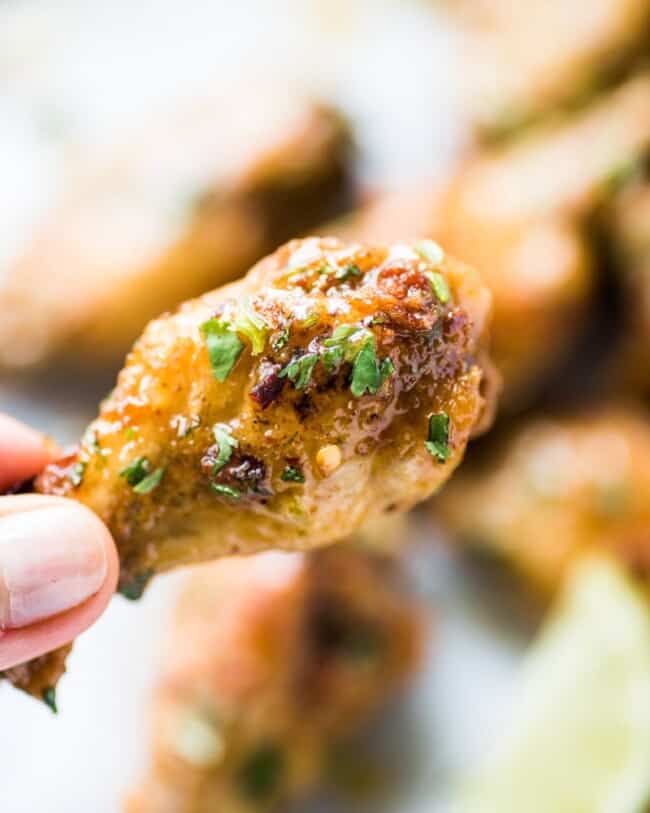 Baked Chicken Wings Recipe with Honey Lime Sauce - Isabel Eats