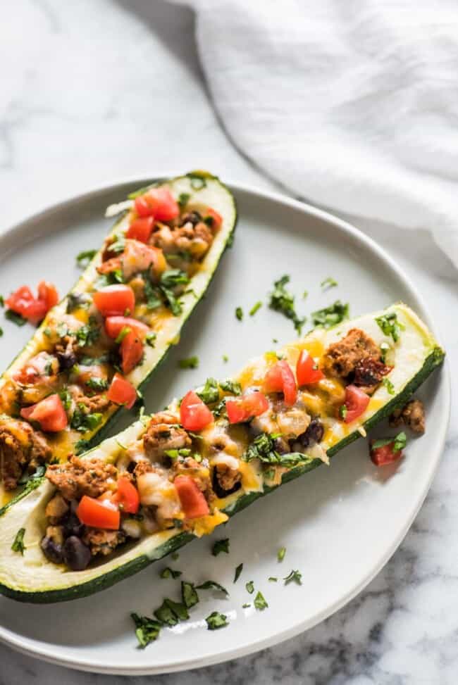 Ground Turkey Zucchini Boats Isabel Eats