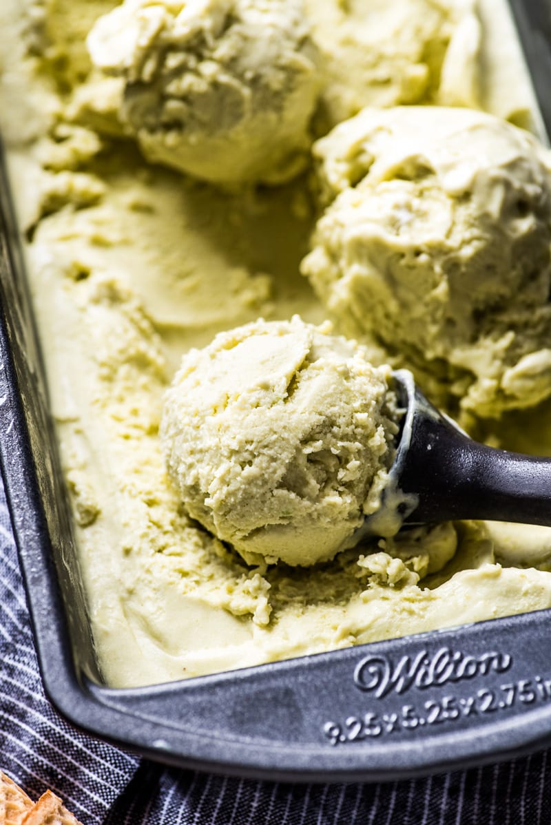 No ice cream maker? No problem! This no churn Avocado Ice Cream is creamy, rich and smooth. All you need is a mixer! (gluten free, vegetarian)