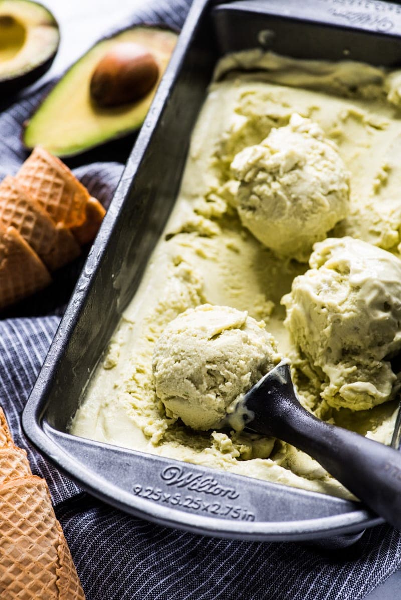No ice cream maker? No problem! This no churn Avocado Ice Cream is creamy, rich and smooth. All you need is a mixer! (gluten free, vegetarian)