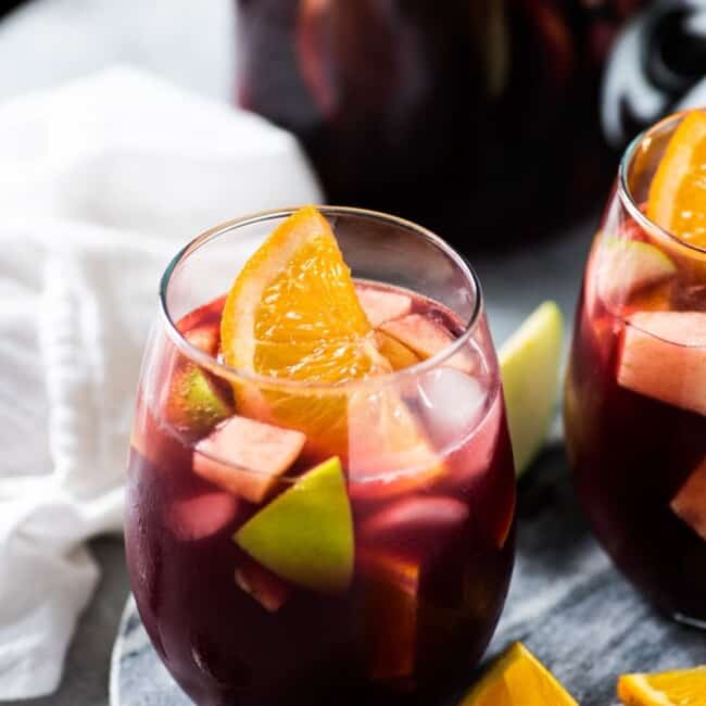 Sangria in a glass.