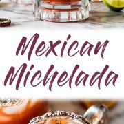 This refreshing Michelada recipe made with Clamato juice and Mexican beer is the perfect cocktail for brunch or alongside your favorite Mexican party foods!