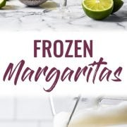 This Frozen Margarita Recipe is cold, slushy, frosty and delicious! Perfect for cooling down and relaxing on those hot, sunny days.