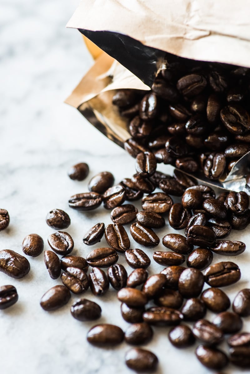 Whole coffee beans for making cold brew coffee