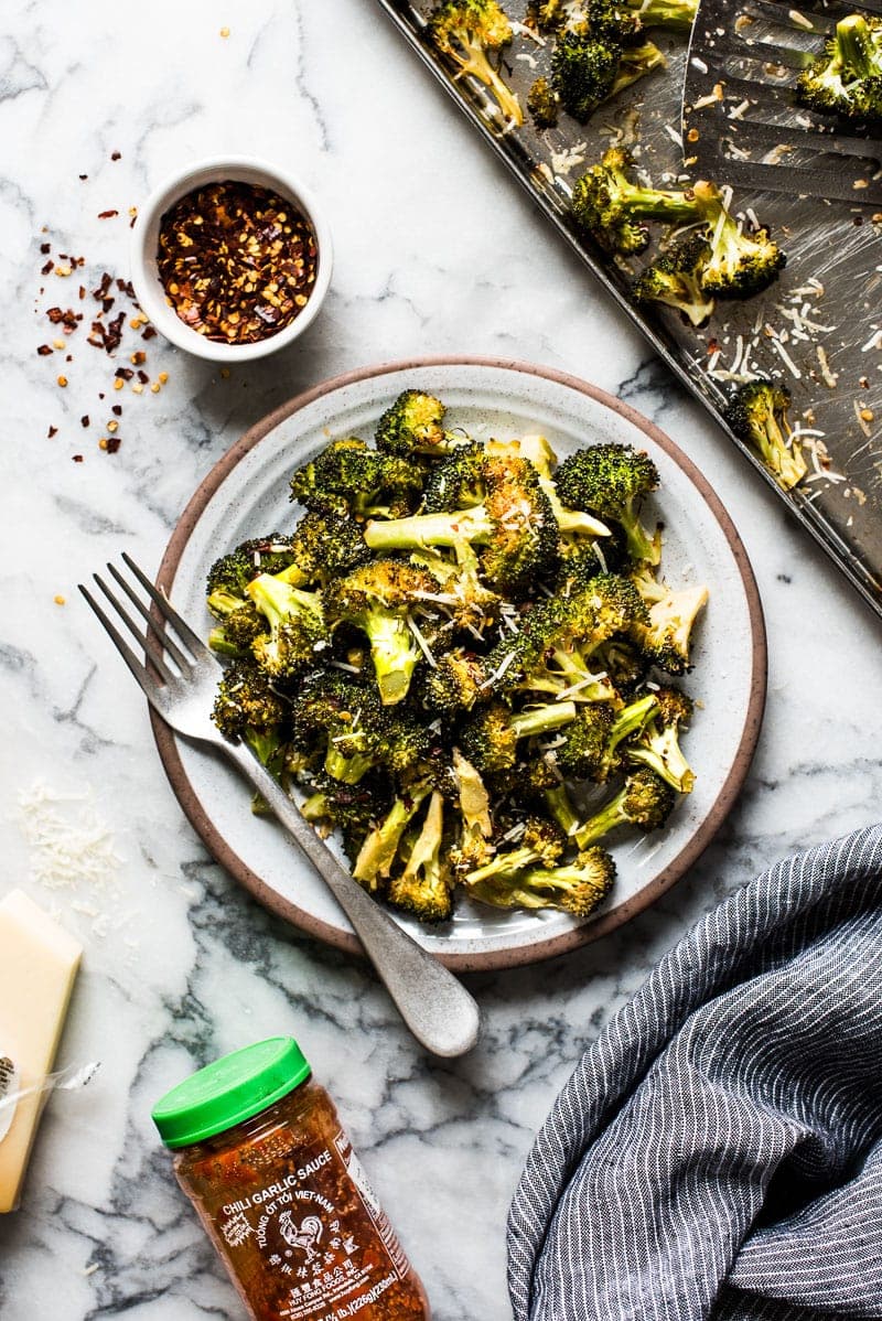 Chili Garlic Roasted Broccoli