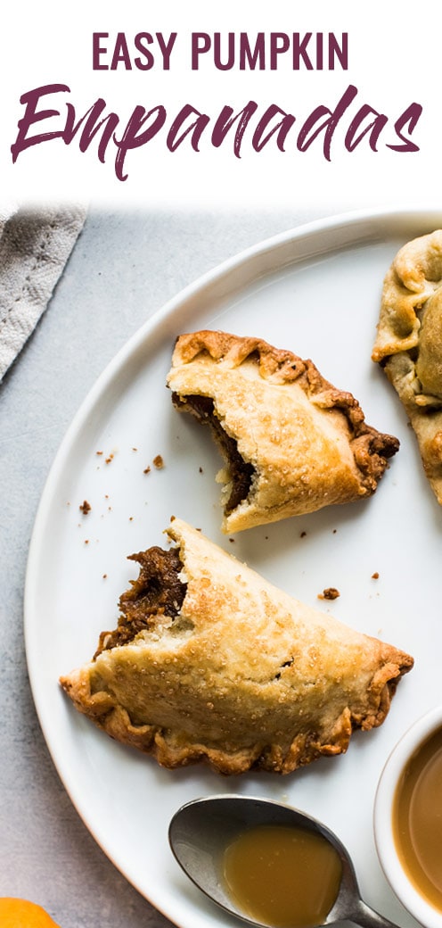 These Easy Pumpkin Empanadas are the perfect handheld fall and winter treat stuffed with a delicious pumpkin filling and wrapped in a sweet pastry dough. They're baked, not fried! #mexicanfoodrecipes #desserts #pumpkin