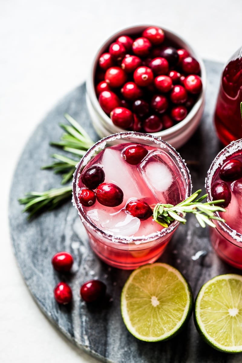 Filled with holiday cheer, this Cranberry Cocktail Margarita is the perfect Christmas and New Years drink! Made with only 4 simple ingredients, it’s easy to make and comes together in only 5 minutes.