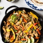 Limited on time? Make these healthy and easy Chicken Fajitas in only 30 minutes for a quick and delicious Mexican dinner tonight!