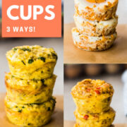 These protein-packed Breakfast Egg Cups make meal prepping and eating on-the-go exciting with 3 different flavors - chipotle sweet potato, verde and fajita! In partnership with Pete and Gerry's Organic Eggs.