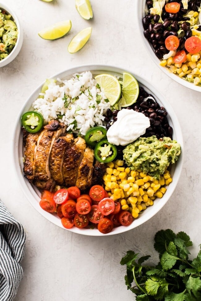 Chicken Burrito Bowls Isabel Eats {Easy Mexican Recipes}