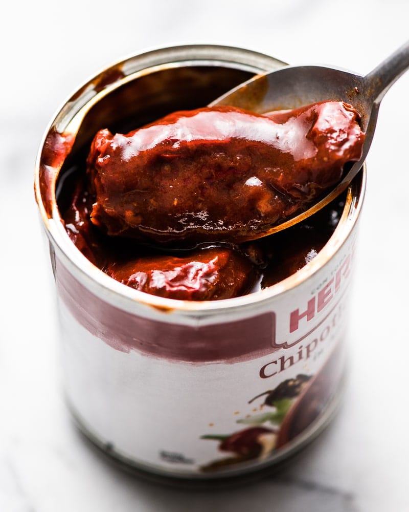 Can of chipotle peppers in adobo sauce to make Chipotle Mexican Grill chicken.