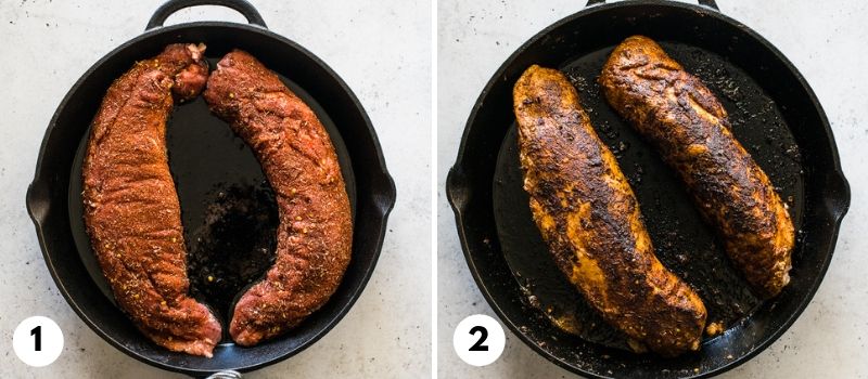 Step by step process of how to cook pork tenderloin.