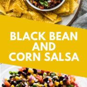 An easy, bright and fresh Black Bean and Corn Salsa recipe that takes only 15 minutes to make! It's the perfect appetizer for that upcoming party and makes a great side dish. (gluten free, vegetarian, vegan) #salsa #mexican #appetizer