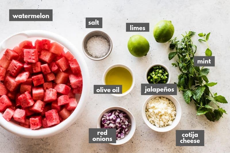 Watermelon salad recipe ingredients