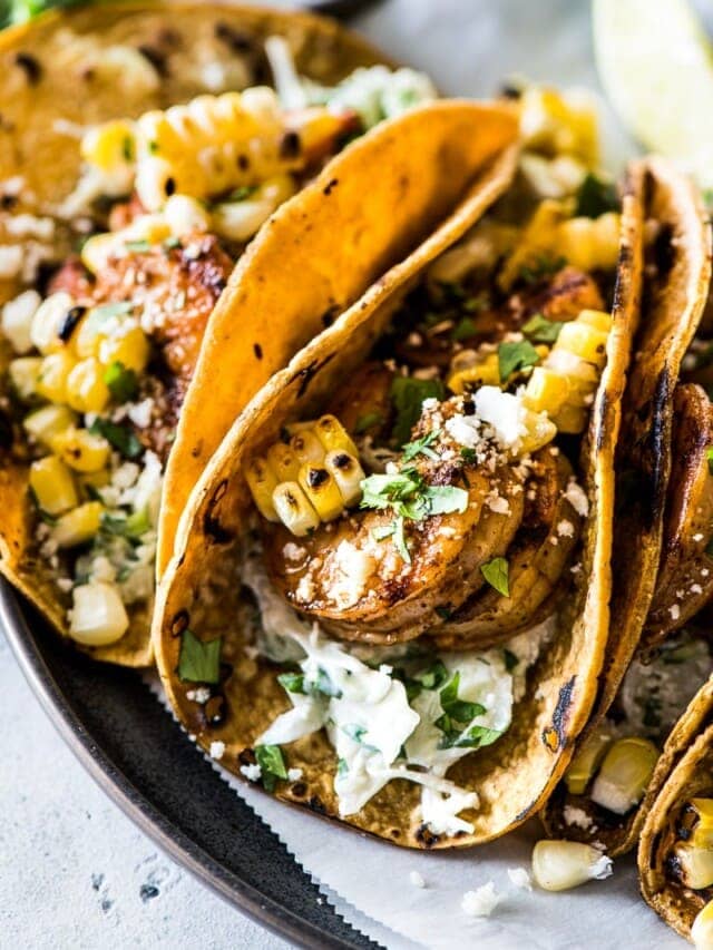 GRILLED SHRIMP TACOS WITH CREAMY SLAW STORY