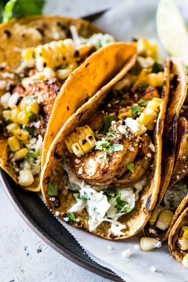 Grilled Shrimp Tacos with Creamy Slaw Isabel Eats