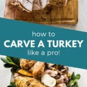 Learn how to carve a turkey with these easy step-by-step instructions, photos and video. Impress your guests this Thanksgiving, Christmas and holiday season! #turkey #thanksgiving