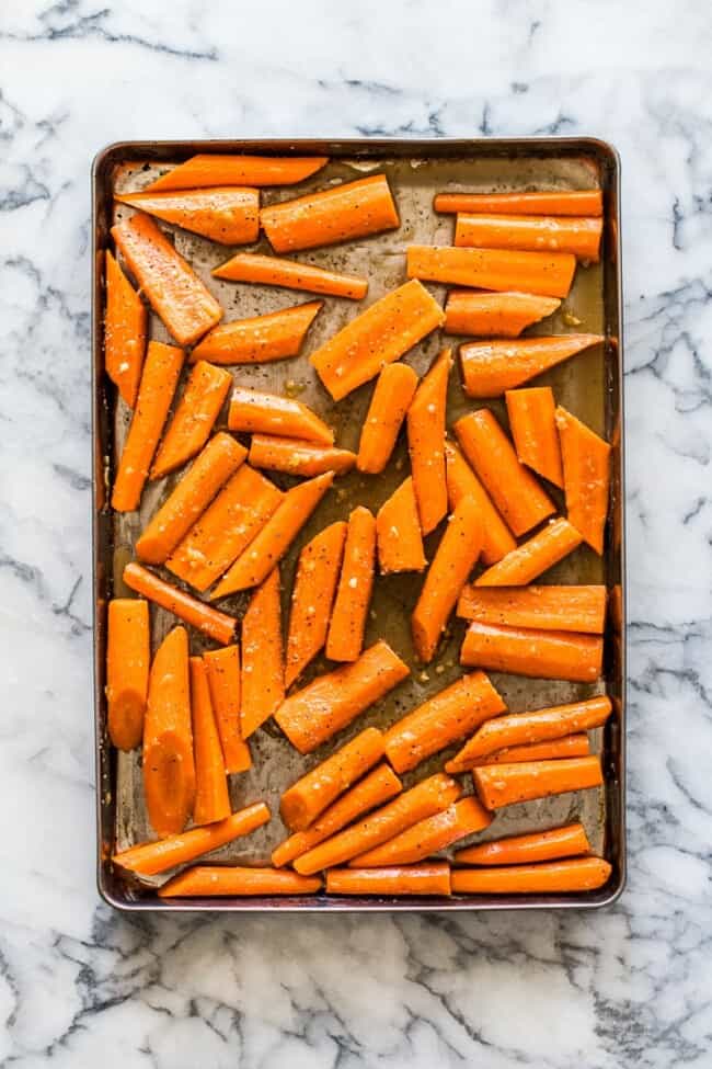 Oven Roasted Carrots with Maple Cinnamon - Isabel Eats
