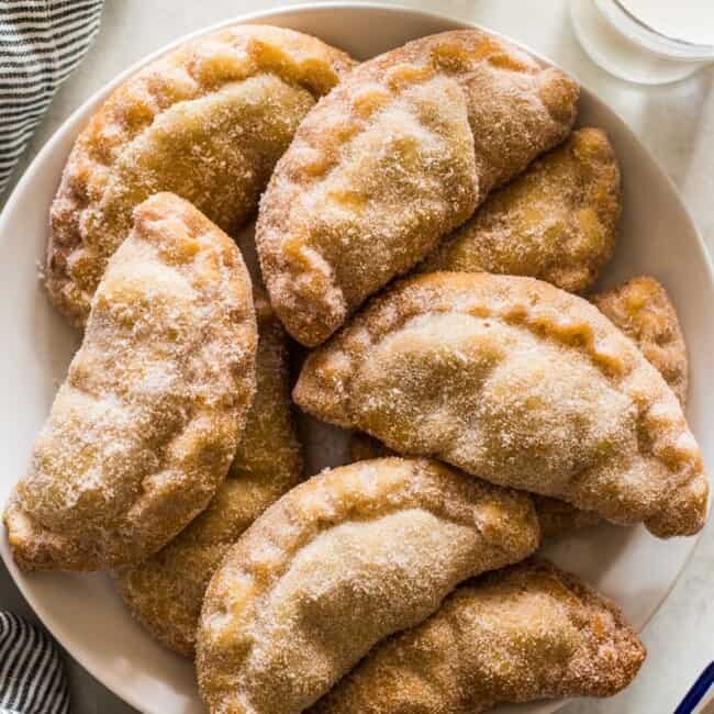 Empanadas in a bowl ready to be eaten