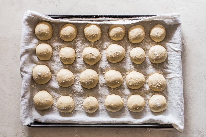 Empanada dough rolled into balls