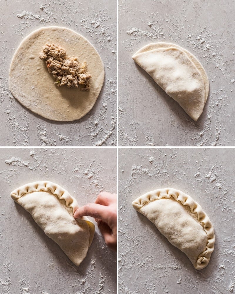 How to fold and close empanadas step by step