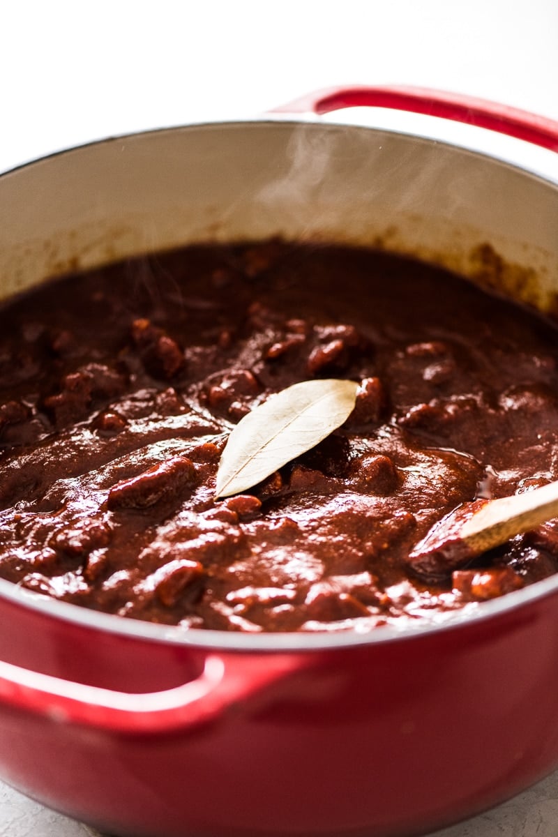 Red chile pork for tamales recipe.