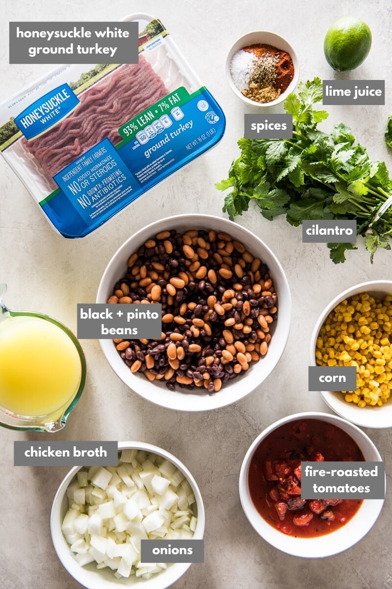 Slow cooker taco soup ingredients