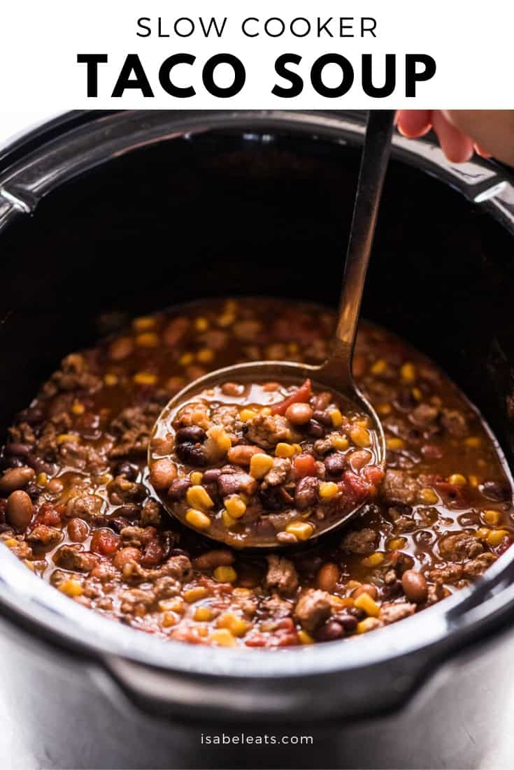 Family enjoying Slow Cooker Taco Soup at a dinner table