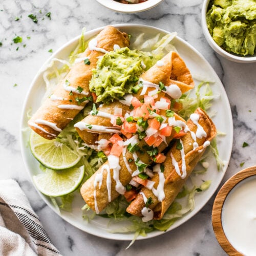 Baked Chicken, Bean & Cheese Taquitos Isabel Eats