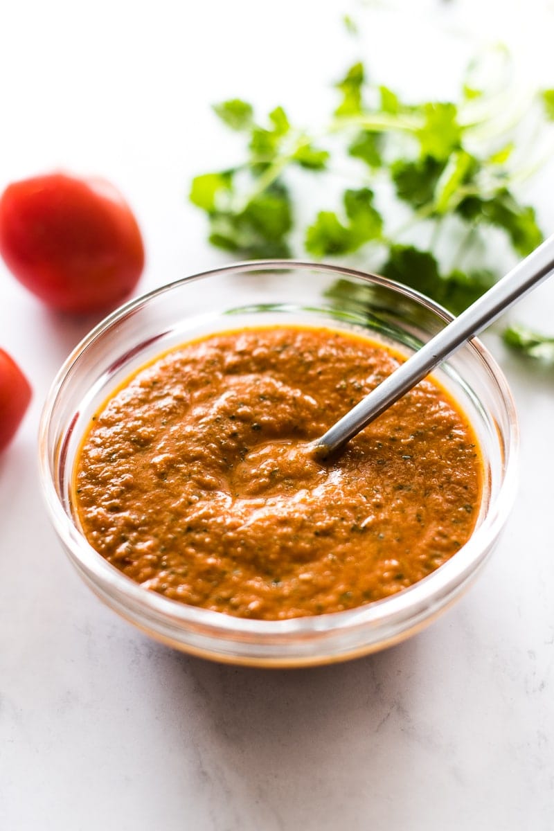 Ranchero sauce in a bowl