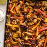 Sheet pan chicken fajitas