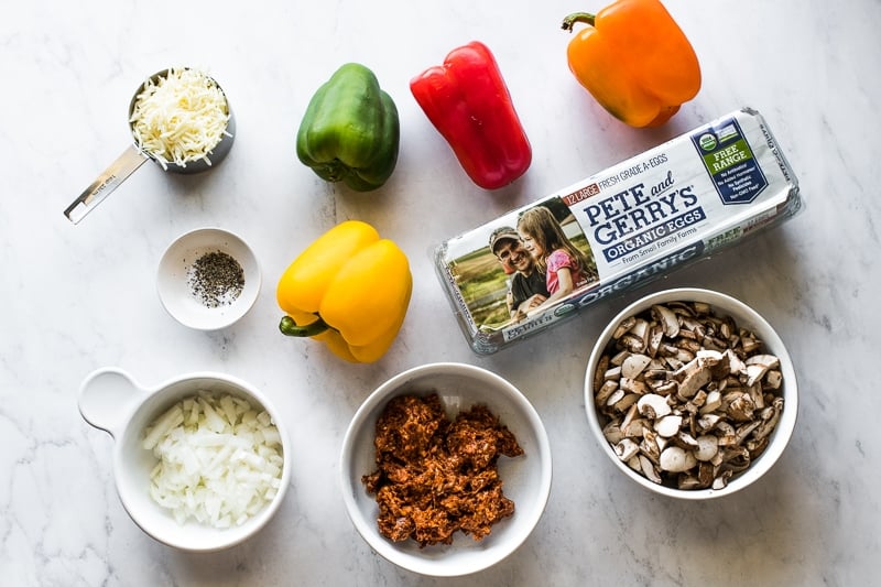 Ingredients in breakfast stuffed peppers