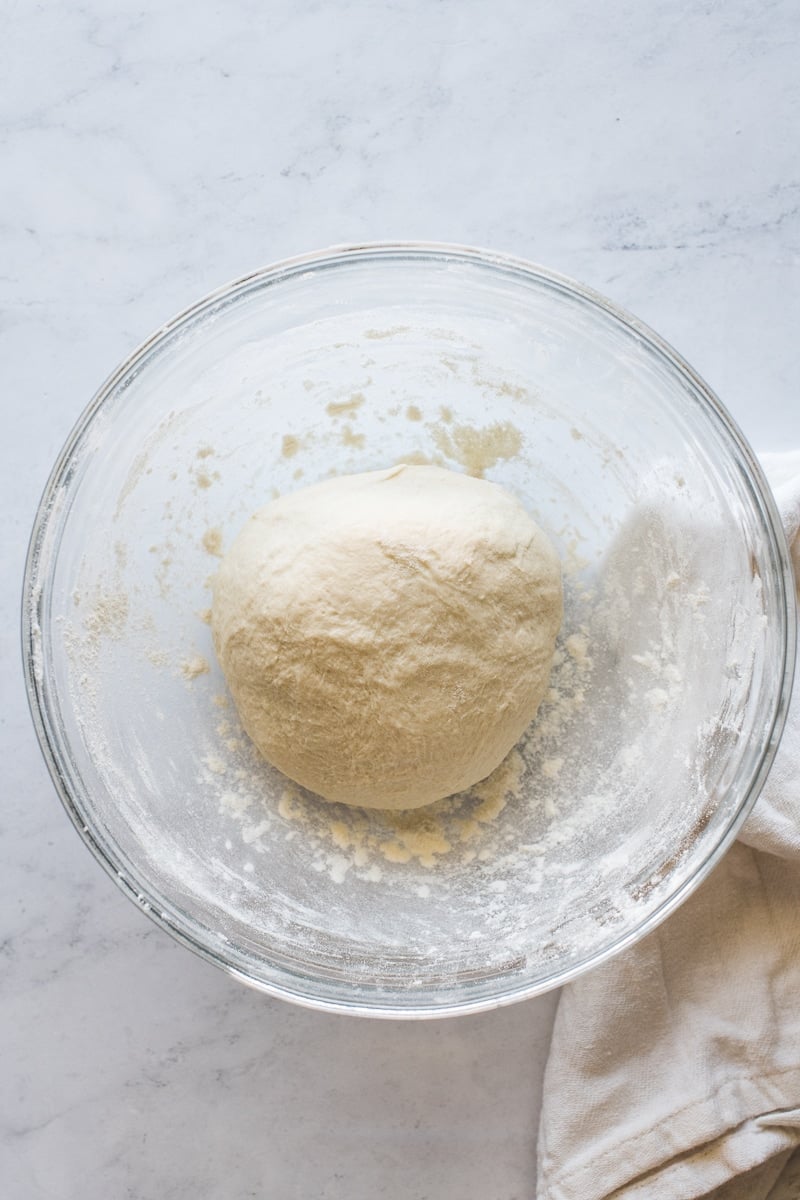 Dough for sopapillas in a bowl.