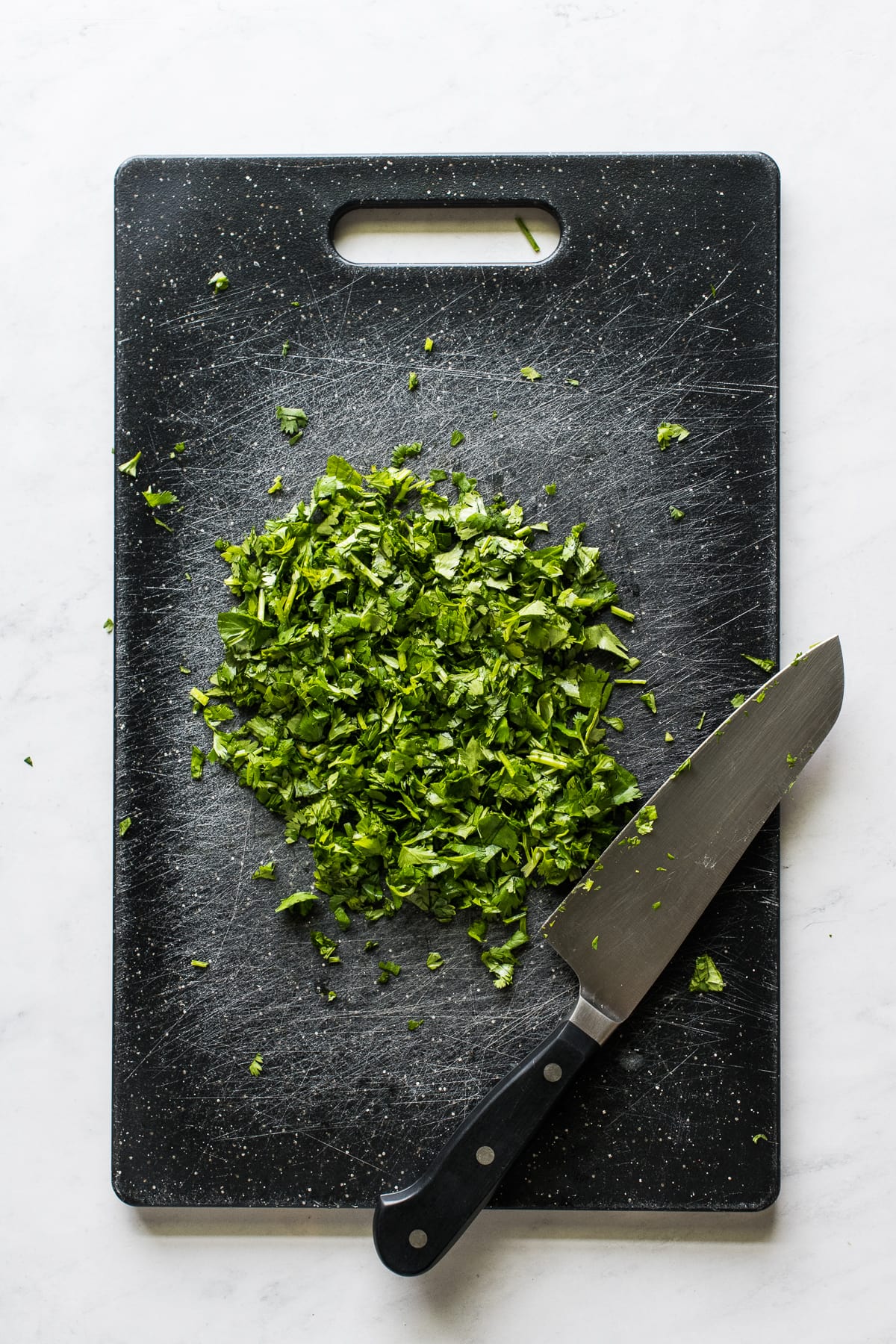 Chopped cilantro.