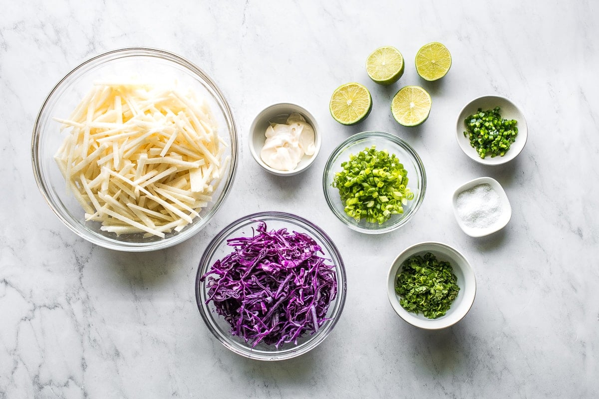 Ingredients for Jicama Slaw