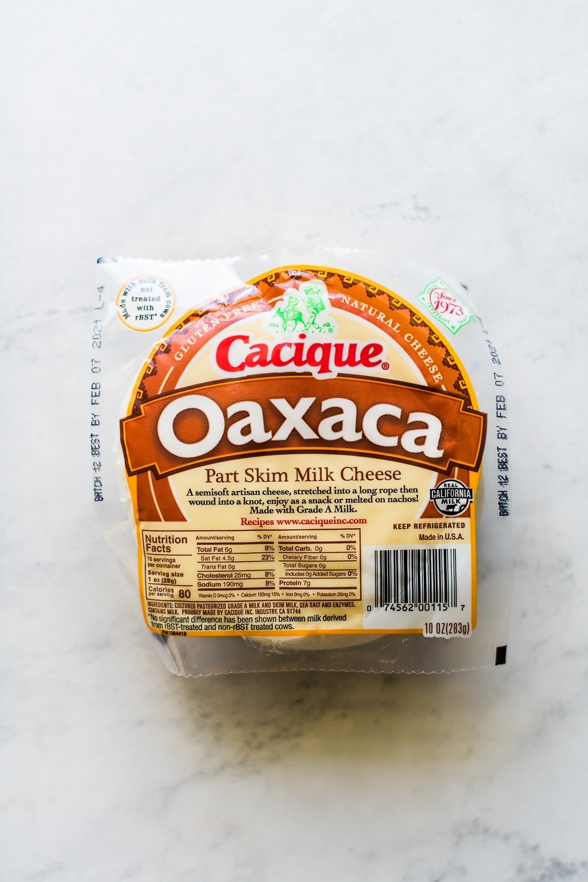 Oaxaca cheese package from Cacique