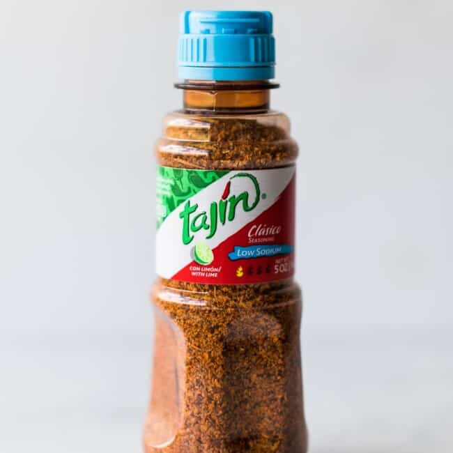 A bottle of tajin seasoning.