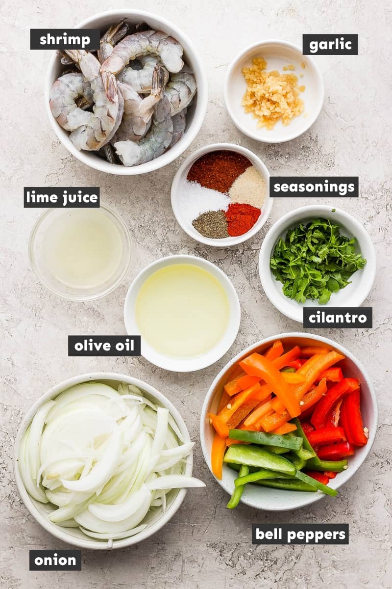 Ingredients in Shrimp Fajtas