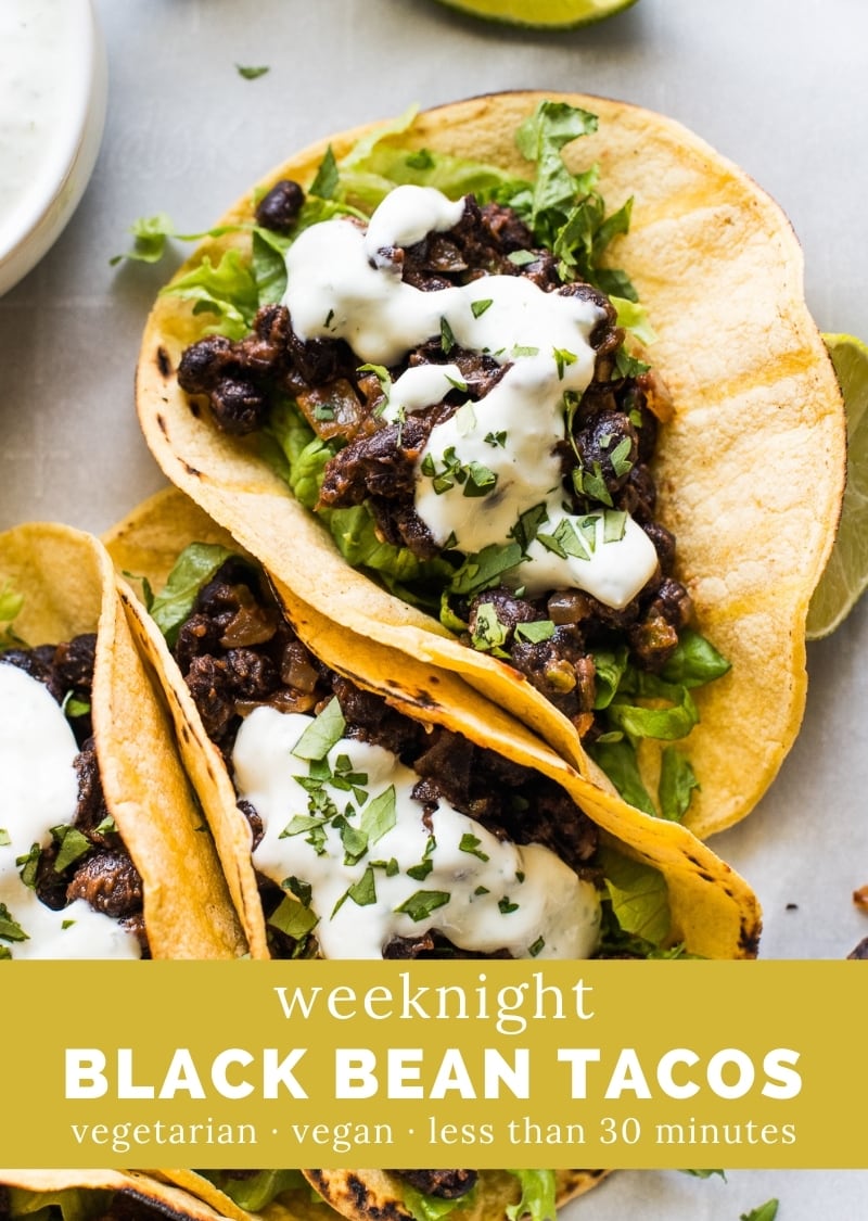 Black Bean Tacos - Isabel Eats