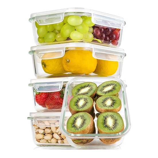 Glass food storage containers