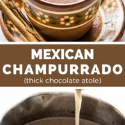 This Champurrado recipe is made with Mexican chocolate, masa harina, milk, water, cinnamon, and vanilla. Thick and creamy, this cozy drink is best enjoyed on a cold winter night during the holiday season.