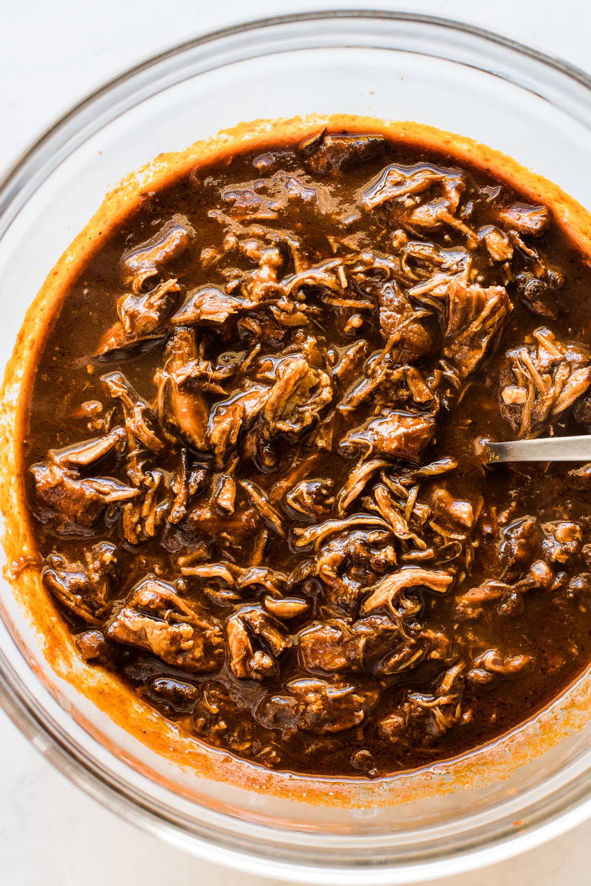 Pork in red chile sauce for Instant Pot Pork Tamales