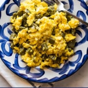 Nopales con Huevo is a classic Mexican breakfast recipe made from scrambled eggs and nopales. It's ready to eat in less than 15 minutes and is delicious served with tortillas and your favorite salsa!