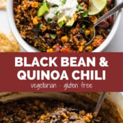 Black bean chili with quinoa