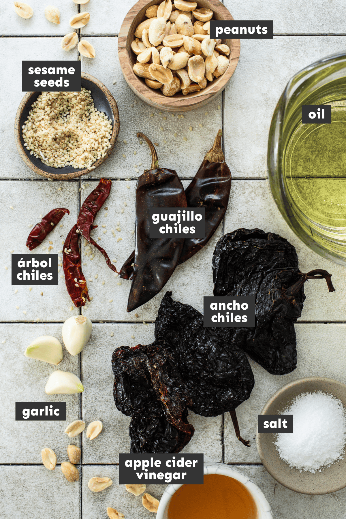 Salsa Macha ingredients