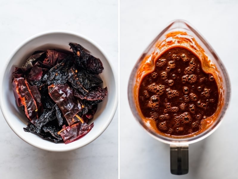 Dried chiles for carne adovada.