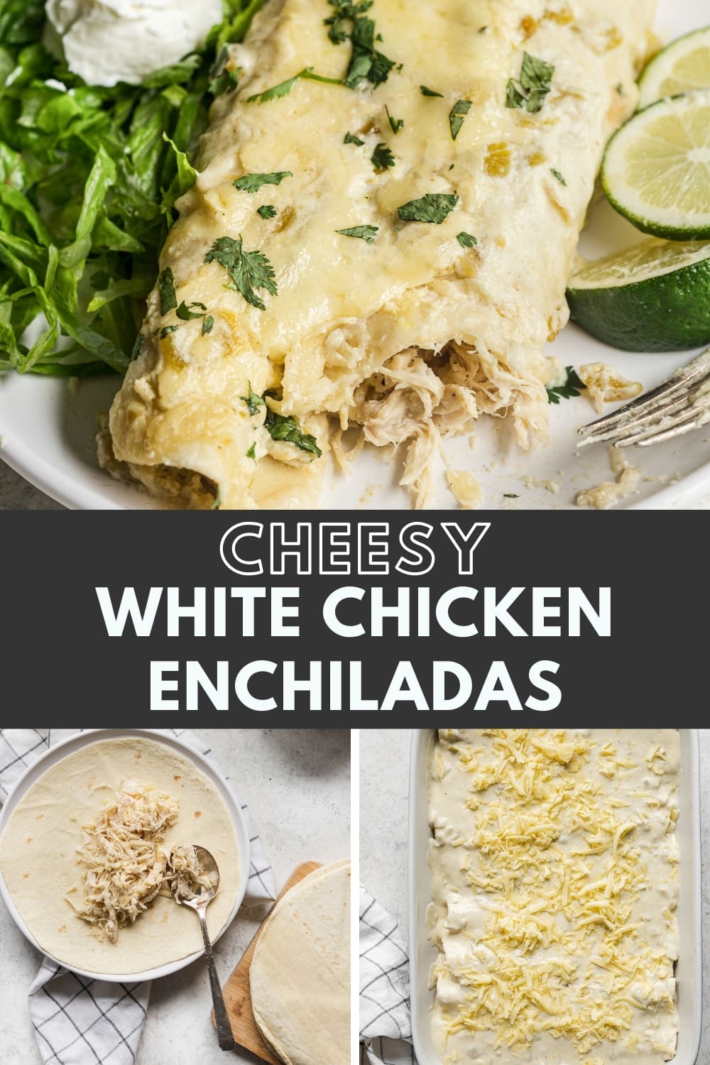 Easy White Chicken Enchiladas - Isabel Eats