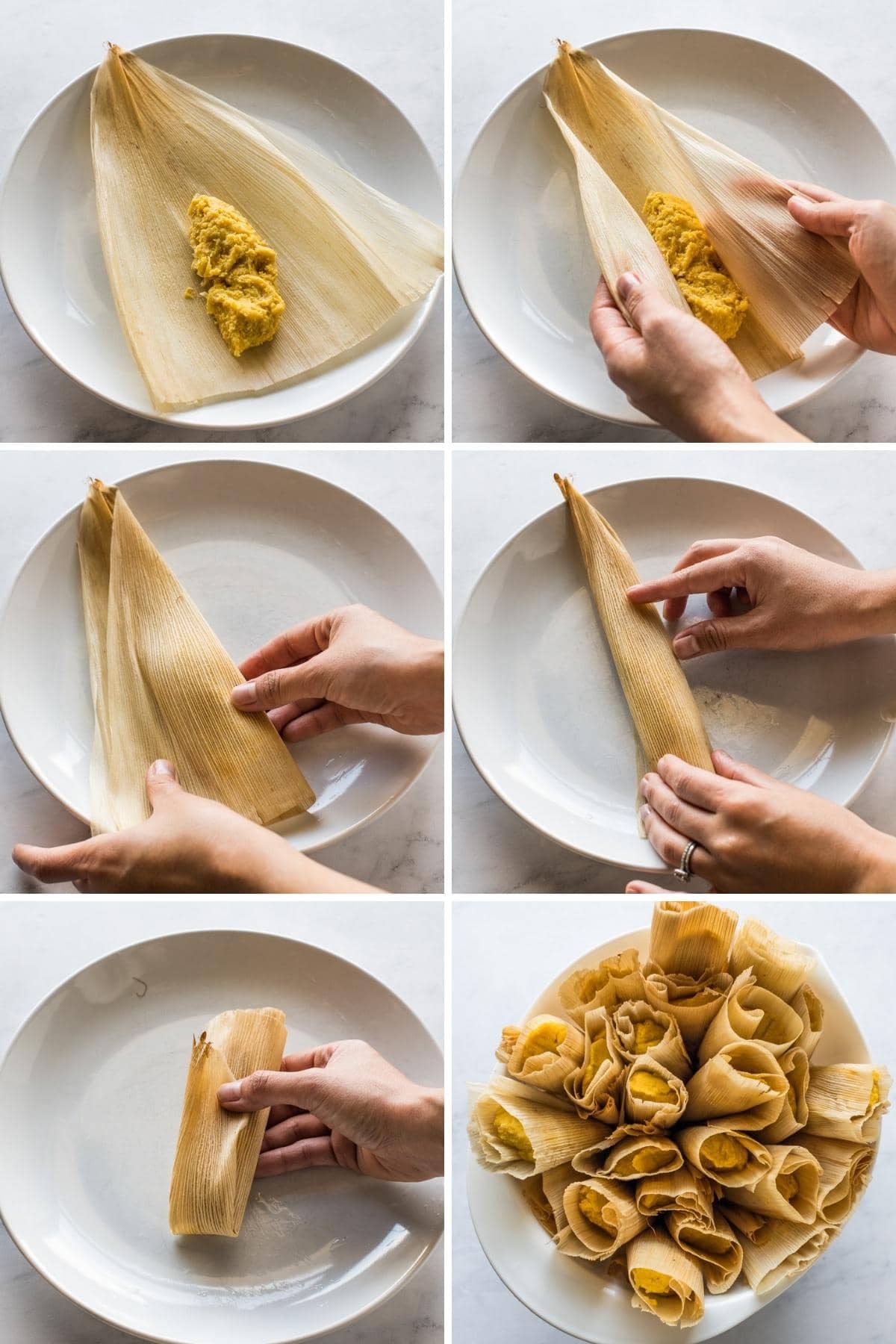 How to fold tamales de elote